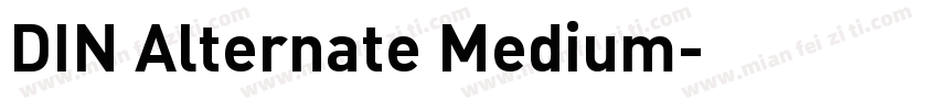 DIN Alternate Medium字体转换